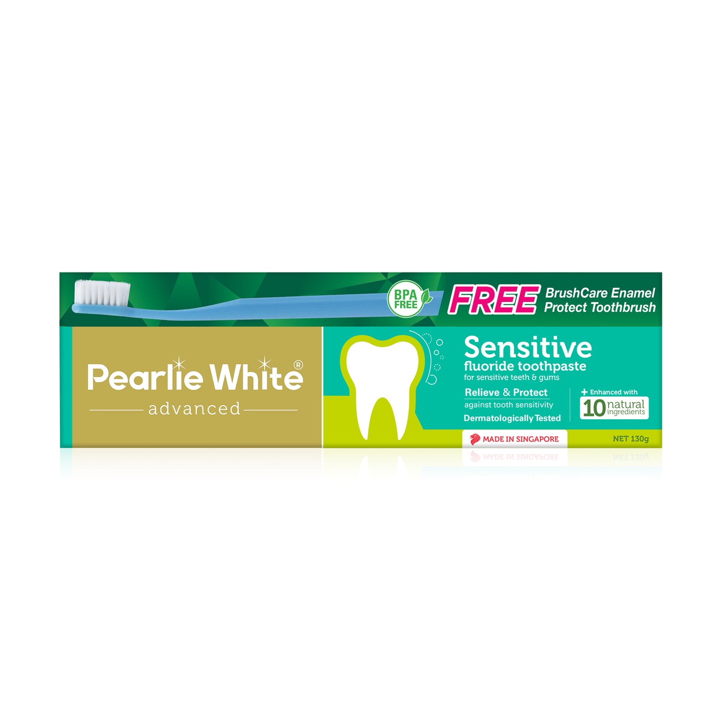 Pearlie White Advanced Sensitive TP 130g + Free TB Bundle